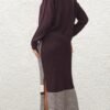 Elegant Sweater Two-piece Set, Solid Long Sleeve Knit Sweater & Split High Waist Skirts Outfits, Women's Clothing