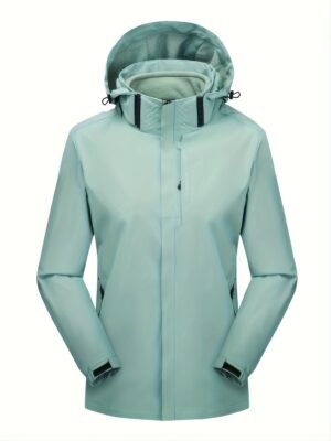 Women's 3-in-1 Outdoor Jacket - Waterproof, Windproof Hard Shell & Fleece Thermal Inner Jacket For Ultimate Warmth & Protection