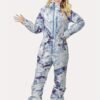 Women's Sport Waterproof Snow Jumpsuit, Winter Outdoor Sports Warm Ski Hooded Suit, Women's Activewear