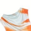Tie Dye Ruched Tank Dress, Elegant Sleeveless Slim Tank Dress For Spring & Summer, Women's Clothing