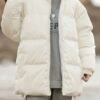 Women's Casual Versatile Warm Stand Collar Puffer Jacket, Winter Sports Outdoor Coat, Women's Clothing