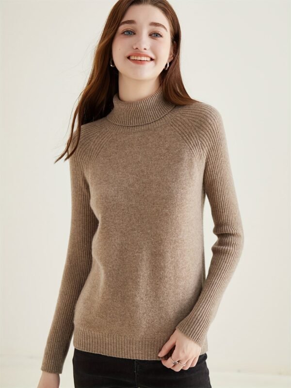 100% Merino Wool Sweater, Thermal Casual Long Sleeve Sweater For Winter & Fall, Women's Clothing