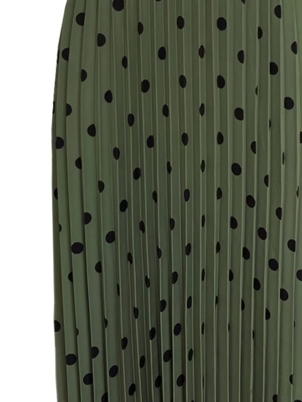 Polka Dot Print Halter Neck Dress, Vacation Style Sleeveless Pleated Maxi Dress For Spring & Summer, Women's Clothing