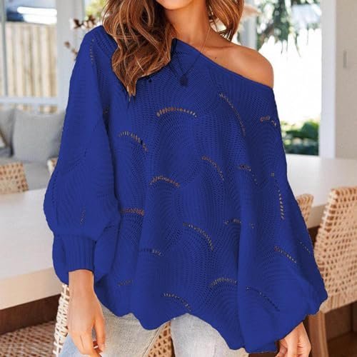 Women Batwing Sleeve Oversized Sweater Crewneck Loose Knit Jumper Casual Comfy Pullover Sweaters Fashion Knitwear