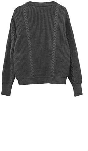 41B8-5MnZjL._AC_SL1000.jpg Woman Autumn/Winter Korean Fashion Vintage Design O-Neck Pullovers Long Sleeve Knitwear Loose Tide Y2k Sweater