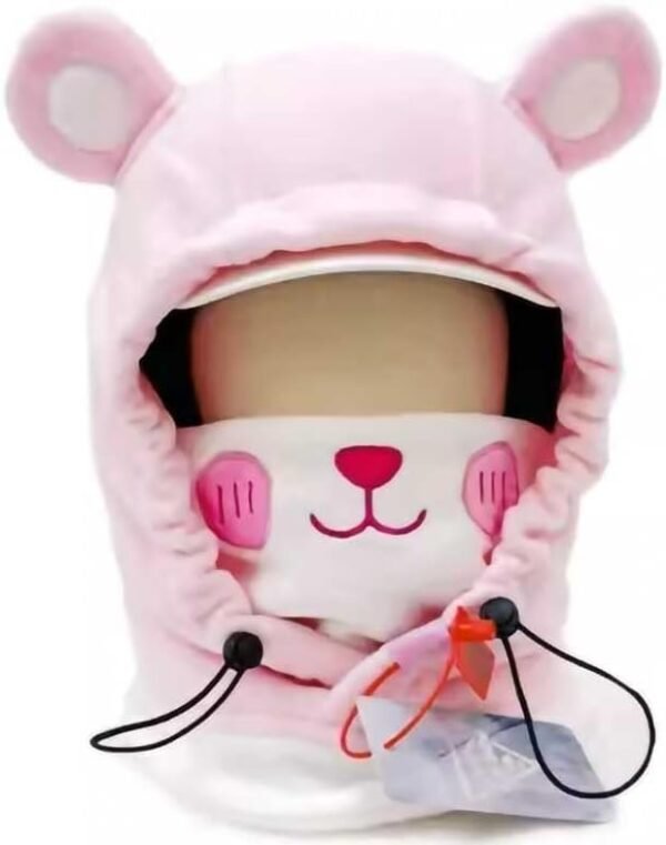 Cute Animal Ski Balaclava Plush Snowboard Face Warmer Mask Winter Snow Sports Accessories Hat Kawaii Snowboard Gear