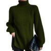 Turtleneck Fashion Women Sweater Knitted Slim Top Fashion Leisure Sweaters Ladies Pullovers Knitwear