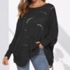 Women Batwing Sleeve Oversized Sweater Crewneck Loose Knit Jumper Casual Comfy Pullover Sweaters Fashion Knitwear