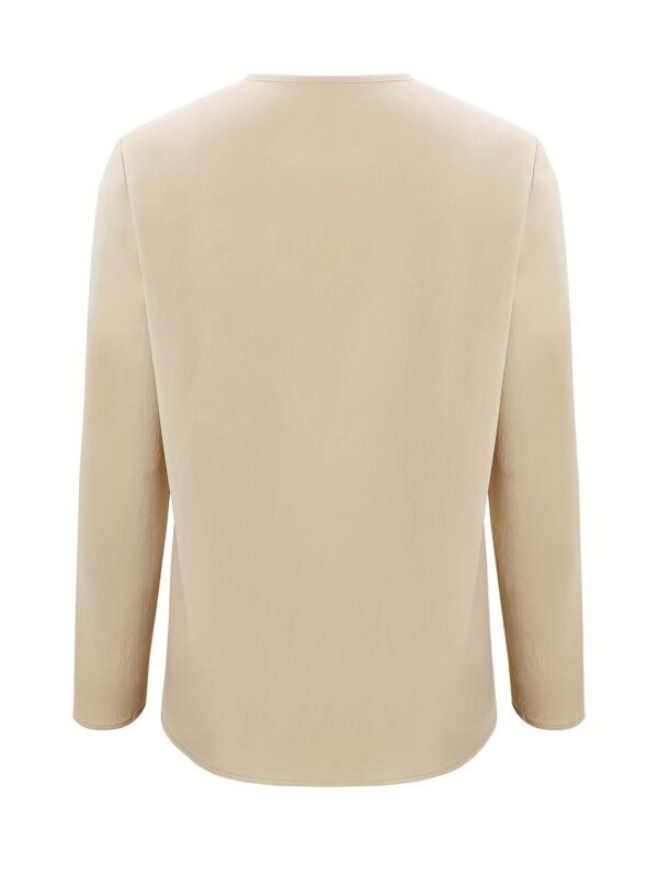 Open Front Simple Jacket, Casual Long Sleeve Outerwear With Pockets, Women's Clothing