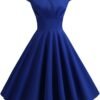 51Q-_AYgA-L._AC_SL1500.jpg Women's Dress The Population Sexy Solid Color V-Neck Short Sleeve Dress Evening Prom Cocktail Dresses, S-2XL