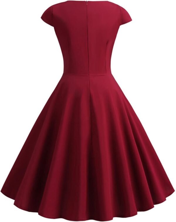 51TGEqihH0L._AC_SL1500.jpg Women's Dress The Population Sexy Solid Color V-Neck Short Sleeve Dress Evening Prom Cocktail Dresses, S-2XL