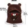 Bear Ski Balaclava Cute Animal Snowboard Face Warmer Winter Snow Sports Accessories Hat Kawaii Snowboard Gear