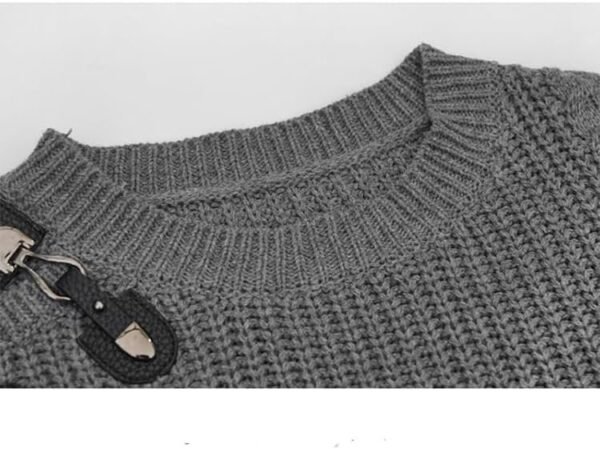 51b9qt9TsqL._AC_SL1000.jpg Woman Autumn/Winter Korean Fashion Vintage Design O-Neck Pullovers Long Sleeve Knitwear Loose Tide Y2k Sweater