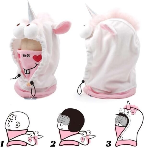 Bear Ski Balaclava Cute Animal Snowboard Face Warmer Winter Snow Sports Accessories Hat Kawaii Snowboard Gear