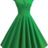 61Ar4ZHUw3L._AC_SL1500.jpg Women's Dress The Population Sexy Solid Color V-Neck Short Sleeve Dress Evening Prom Cocktail Dresses, S-2XL