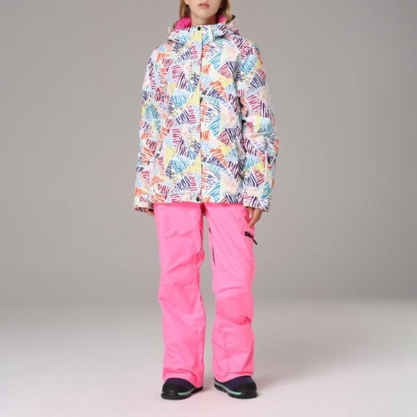 Women's Ski Suit Waterproof Women's Ski Wear Windproof Warm Adult Hardshell Climbing Wear Outdoor Ski Wear Suit