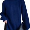 Turtleneck Fashion Women Sweater Knitted Slim Top Fashion Leisure Sweaters Ladies Pullovers Knitwear
