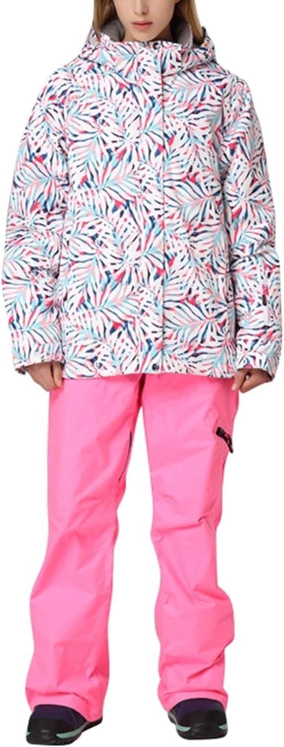 Women's Ski Suit Waterproof Women's Ski Wear Windproof Warm Adult Hardshell Climbing Wear Outdoor Ski Wear Suit