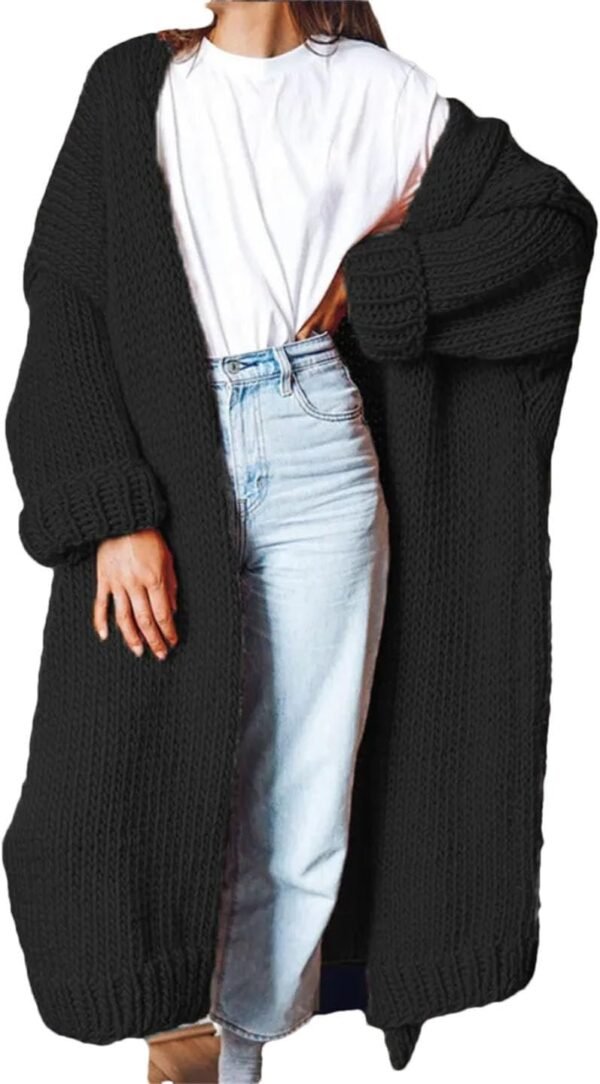 Fashion Women Sweaters Autumn Winter Solid Knitted Cardigan Medium Long Sweater Coat Women Knitwears