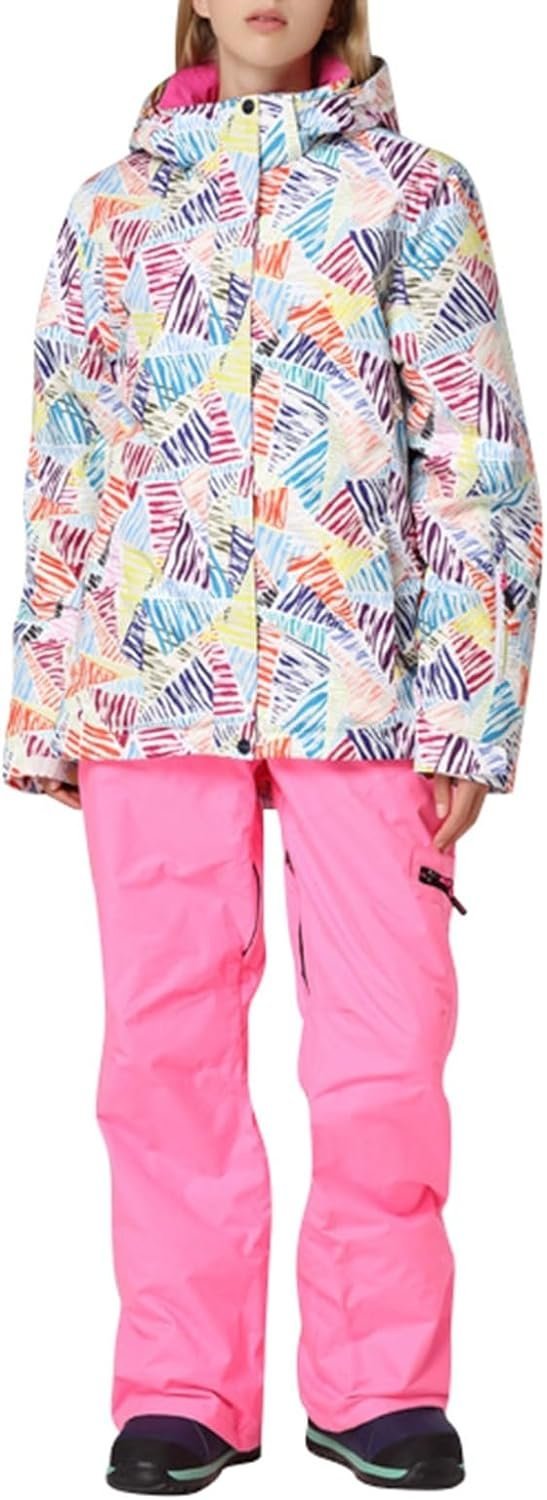 Women's Ski Suit Waterproof Women's Ski Wear Windproof Warm Adult Hardshell Climbing Wear Outdoor Ski Wear Suit