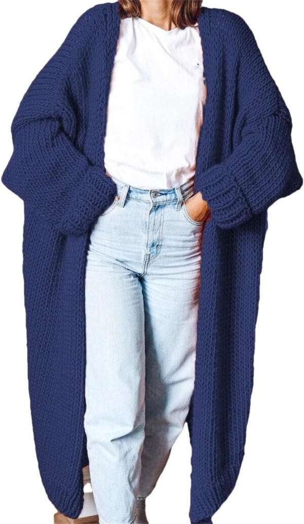 Fashion Women Sweaters Autumn Winter Solid Knitted Cardigan Medium Long Sweater Coat Women Knitwears