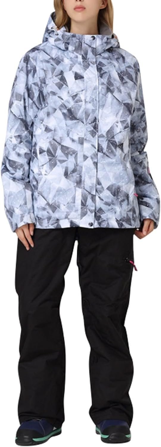 Women's Ski Suit Waterproof Women's Ski Wear Windproof Warm Adult Hardshell Climbing Wear Outdoor Ski Wear Suit