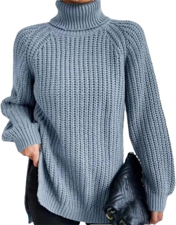 Turtleneck Fashion Women Sweater Knitted Slim Top Fashion Leisure Sweaters Ladies Pullovers Knitwear