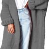 Fashion Women Sweaters Autumn Winter Solid Knitted Cardigan Medium Long Sweater Coat Women Knitwears