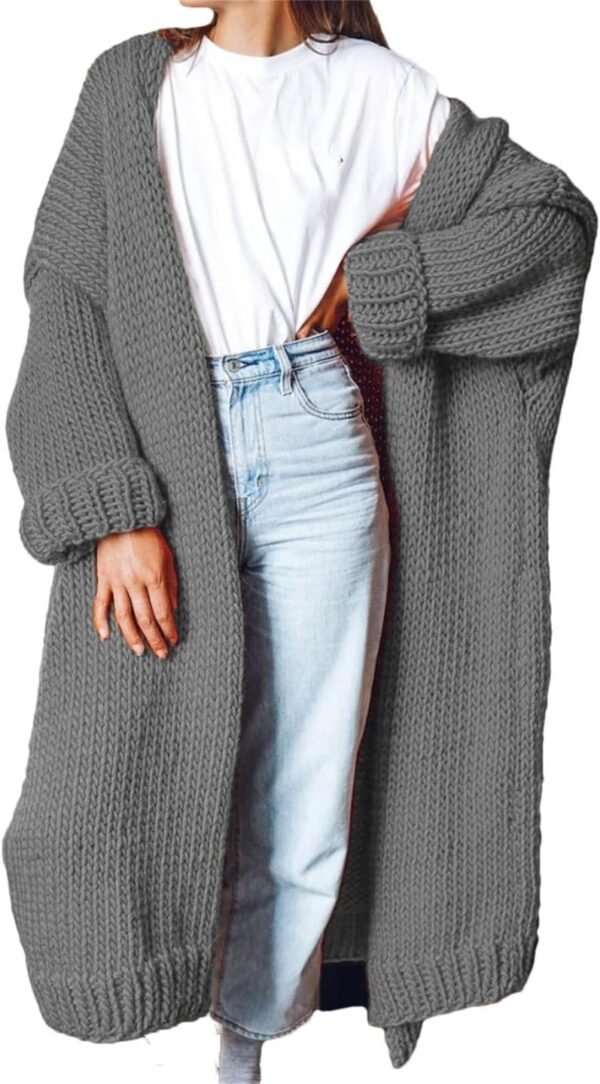 Fashion Women Sweaters Autumn Winter Solid Knitted Cardigan Medium Long Sweater Coat Women Knitwears