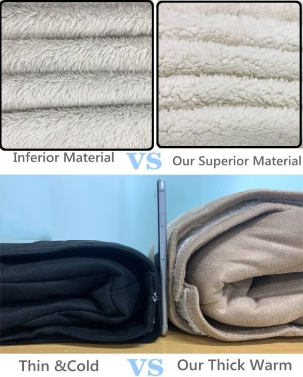 Windproof Sherpa Lined Outerwear for Women Winter, Fashion Fleece Hooded Overcoat with Pockets, Warm and Thicken Parka Jacket