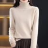 Womens Turtlenck Sweaters Solid Color Thermal Classic Knitwear for Women Fall Winter Leisure Undershirts Sweaters
