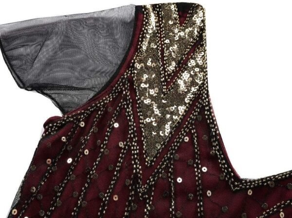 Women Evening Dress 1920s Flapper Cocktail Mermaid Plus Size Formal Gown with Long Gloves