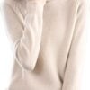Womens Turtlenck Sweaters Solid Color Thermal Classic Knitwear for Women Fall Winter Leisure Undershirts Sweaters