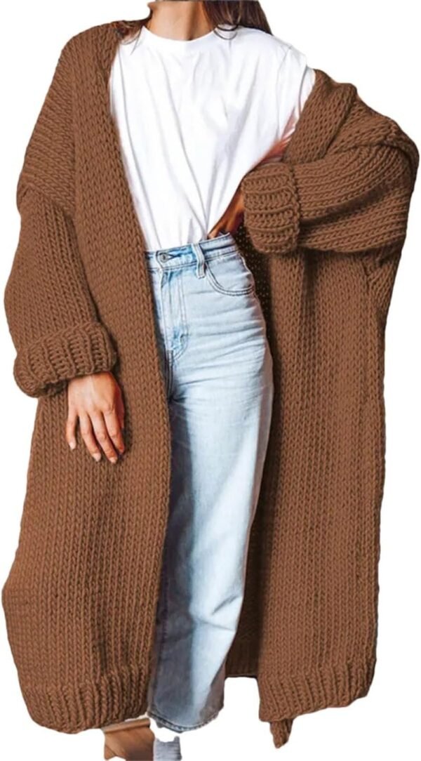 Fashion Women Sweaters Autumn Winter Solid Knitted Cardigan Medium Long Sweater Coat Women Knitwears