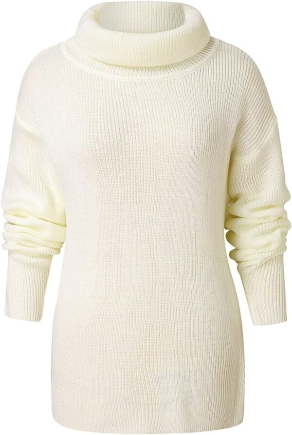 71df_WawDrL._AC_SL1500.jpg plus Size Fall Jackets for Women Women's Casual Solid Pocket Knitted O-Neck Shoulder Knitwear Sweater Fashion Top