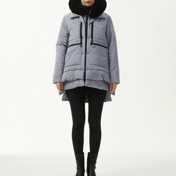 Women's Warm Winter Waterproof Hooded Puffer Jacket, Thicken Fleece Lined Jacket With Removable Faux Fur Trim, Women's Clothing