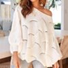 Women Batwing Sleeve Oversized Sweater Crewneck Loose Knit Jumper Casual Comfy Pullover Sweaters Fashion Knitwear