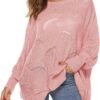 Women Batwing Sleeve Oversized Sweater Crewneck Loose Knit Jumper Casual Comfy Pullover Sweaters Fashion Knitwear