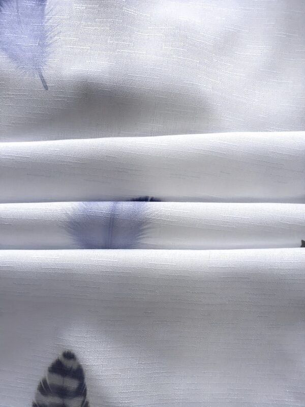 Feather Print Button Front Shirt Dress, Casual Long Sleeve Lapel Pocket Dress For Spring & Fall, Women's Clothing