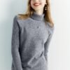 100% Merino Wool Sweater, Thermal Casual Long Sleeve Sweater For Winter & Fall, Women's Clothing
