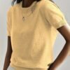 Valentine's Day Crew Neck Sweater, Casual Short Sleeve Sweater For Spring & Summer, Women's Clothing