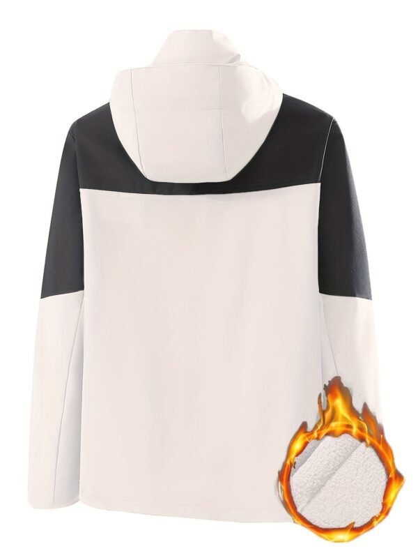 3-in-1 Color Block Warm Punch Jacket, Casual Waterproof Windproof Jacket, Removable Liner Hooded Ski Coat, Women's Outdoor Clothing