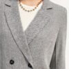 Double Breasted Lapel Pockets Blazer, Elegant Long Sleeve Outwear For Office & Work, Women's Clothing