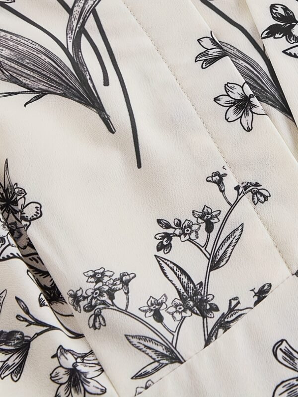 Plus Size Floral Print Cinched Waist Tank Dress, Boho Shirred Back Sleeveless Square Neck Swing Dress For Spring & Summer, Women's Plus Size Clothing