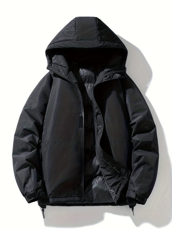 Color Block Trendy Winter Outdoor Sports Jacket, Waterproof Windproof Spliced Hooded Warm Coat, Women's Clothing